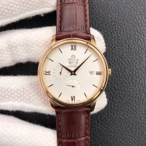OMEGA DE VILLE 424.53.40.21.02.001 ZF FACTORY BROWN STRAP
