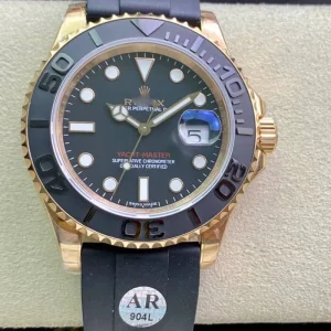 ROLEX YACHT MASTER 116655 AR FACTORY BLACK RUBBER STRAP