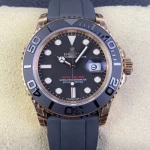 ROLEX YACHT MASTER M226658-0001 CLEAN FACTORY GRAY STRAP
