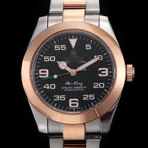 JF Factory Rolex Air King 116900 rose gold black dial