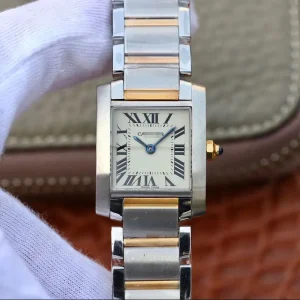 CARTIER TANK FRANCAISE LADIES W51007Q4 WHITE DIAL