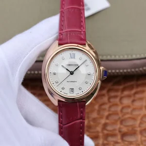 CLE DE CARTIER AUTOMATIC 35MM WJCL0032 18K ROSE GOLD SILVER-GRAY DIAL