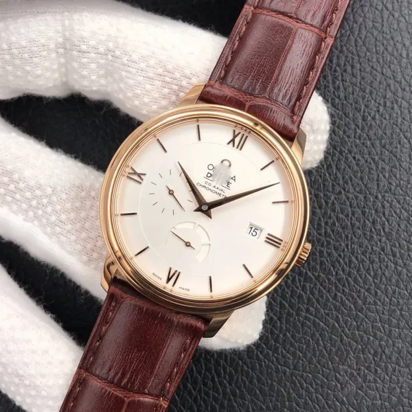 OMEGA DE VILLE 424.53.40.21.02.001 ZF FACTORY BROWN STRAP - Image 3