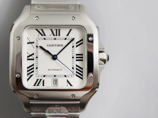 SANTOS WSSA0009 BV FACTORY STAINLESS STEEL WHITE DIAL - Image 3