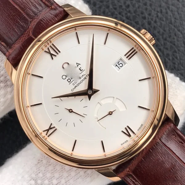 OMEGA DE VILLE 424.53.40.21.02.001 ZF FACTORY BROWN STRAP - Image 4