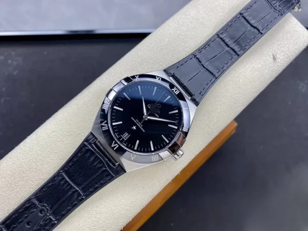 SBF OMEGA CONSTELLATION 131.33.41.21.01.001 VS FACTORY BLACK LEATHER STRAP - Image 4