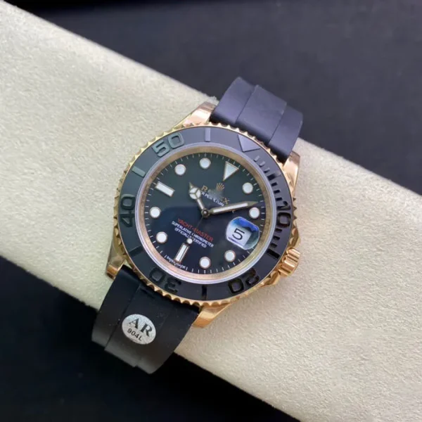 ROLEX YACHT MASTER 116655 AR FACTORY BLACK RUBBER STRAP - Image 3