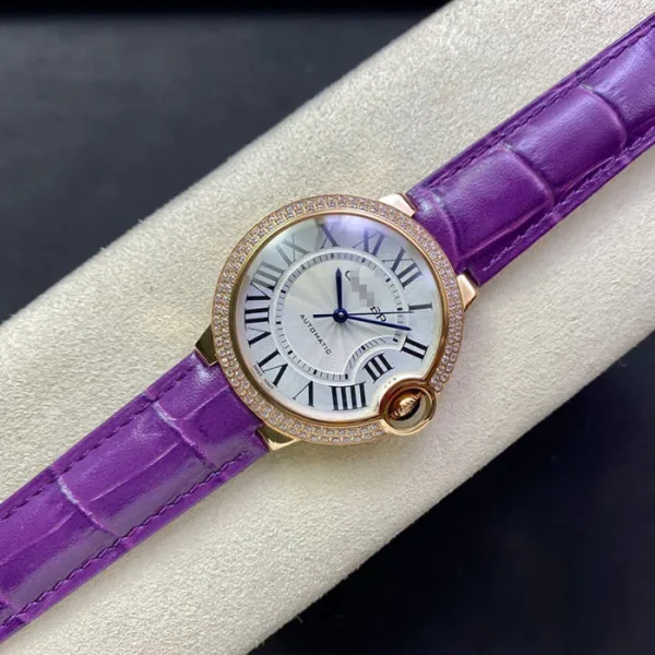 BALLON BLEU DE CARTIER 36MM WJBB0009 3K FACTORY PURPLE STRAP - Image 4
