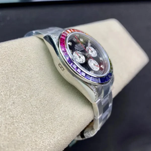 ROLEX DAYTONA 116599 RBOW TW FACTORY BLACK DIAMOND-SET BEZEL - Image 4