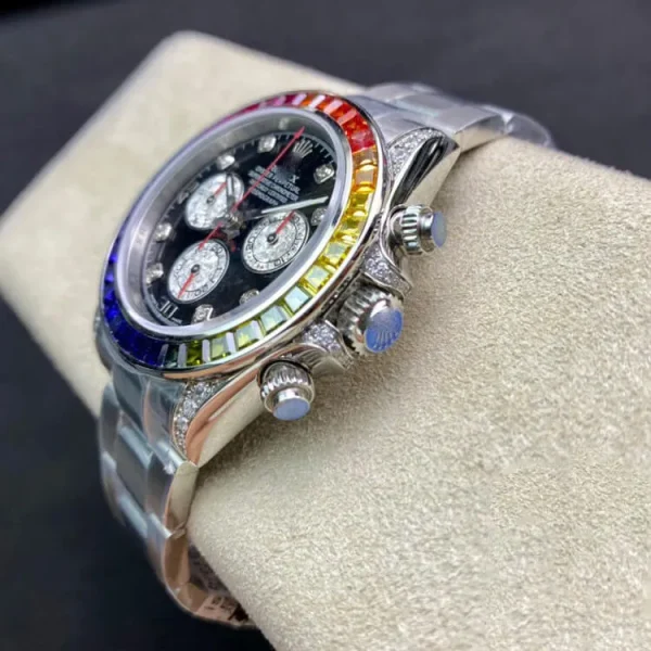 ROLEX DAYTONA 116599 RBOW TW FACTORY BLACK DIAMOND-SET BEZEL - Image 5