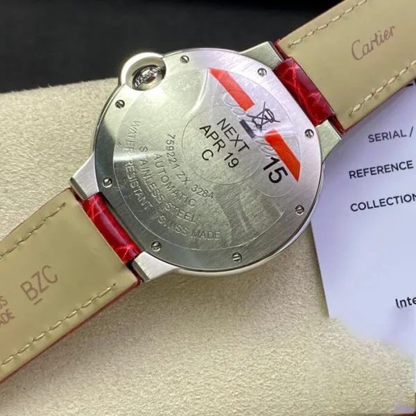BALLON BLEU DE CARTIER 36MM 3K FACTORY RED STRAP - Image 5