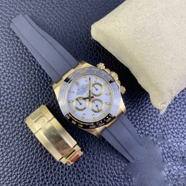 ROLEX COSMOGRAPH DAYTONA M116518LN-0041 CLEAN FACTORY BLACK STRAP - Image 7