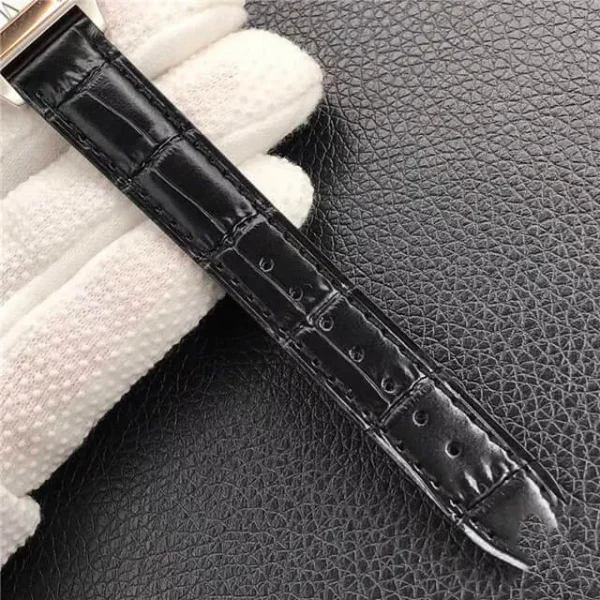CARTIER SANTOS W2SA0012 LADIES BLACK RUBBER STRAP - Image 6