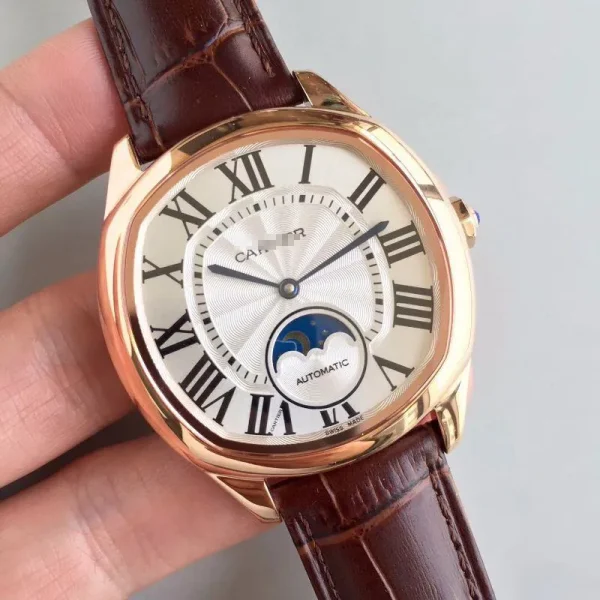 DRIVE DE CARTIER MOONPHASE WGNM0008 ROSE GOLD SILVER DIAL - Image 3