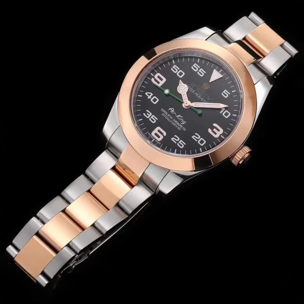 JF Factory Rolex Air King 116900 rose gold black dial - Image 2