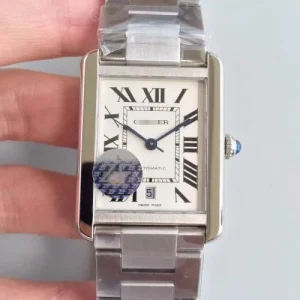 CARTIER TANK SOLO XL AUTOMATIC W5200028 ZF FACTORY WHITE DIAL