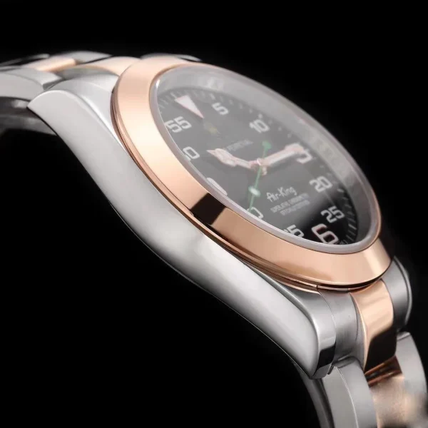 JF Factory Rolex Air King 116900 rose gold black dial - Image 4