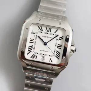 SANTOS WSSA0009 BV FACTORY STAINLESS STEEL WHITE DIAL
